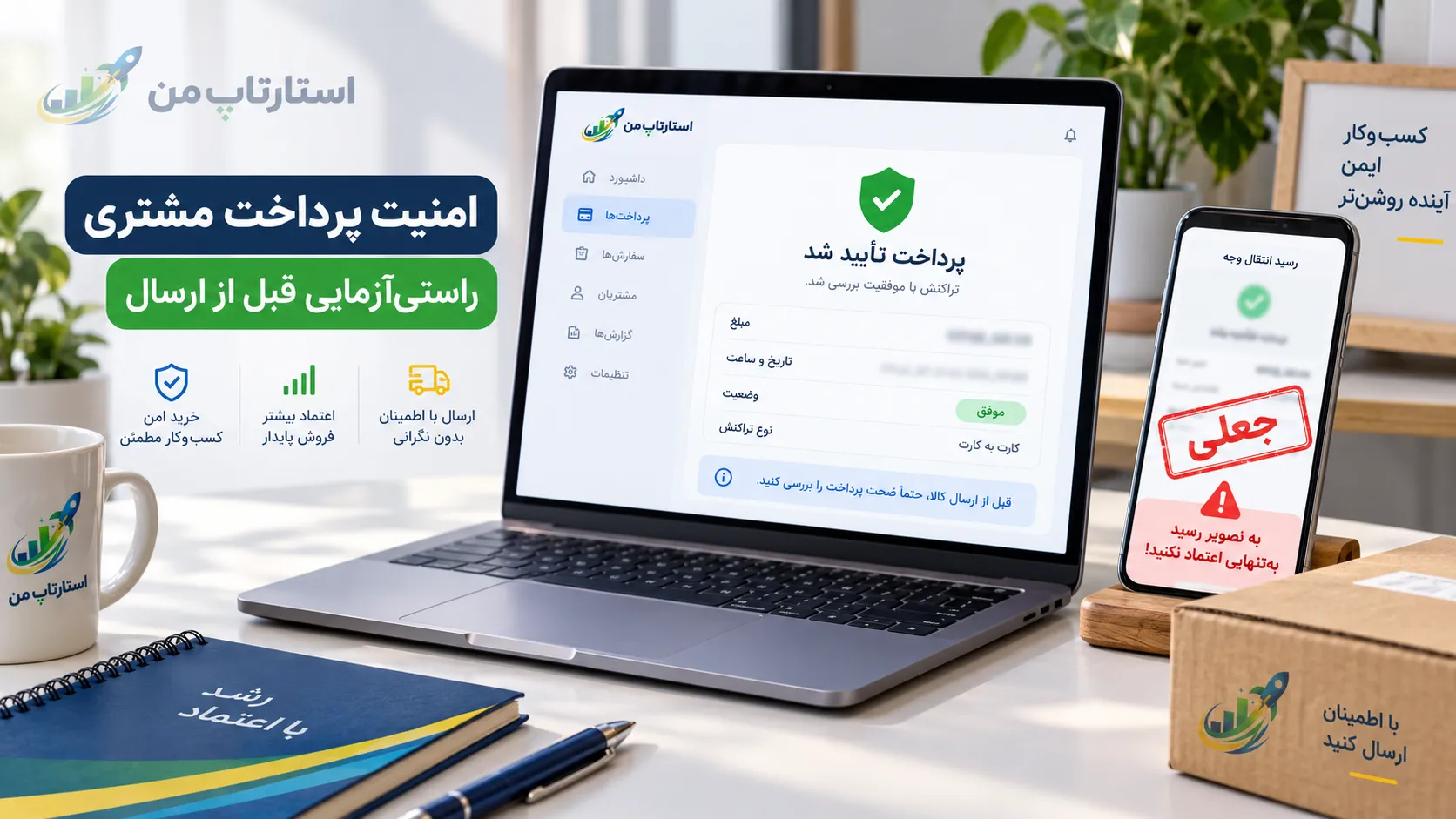 تطبیق مبلغ، زمان واریز و اطلاعات تراکنش با سفارش
