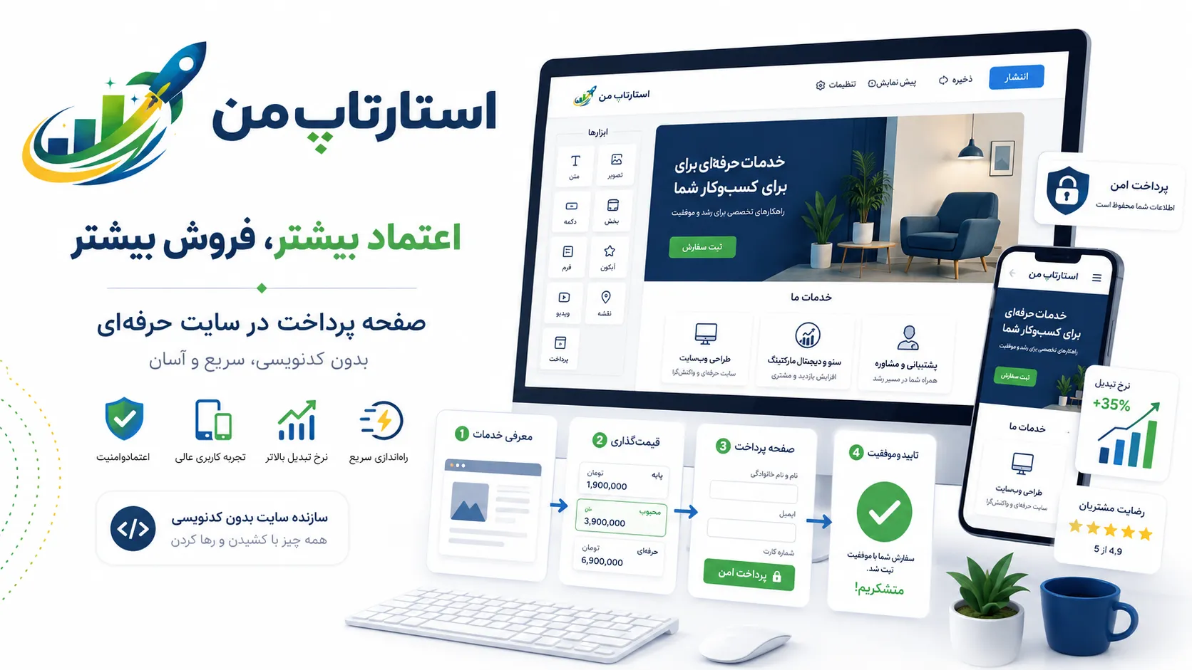 مقایسه اعتمادسازی و تجربه کاربری در دو روش پرداخت